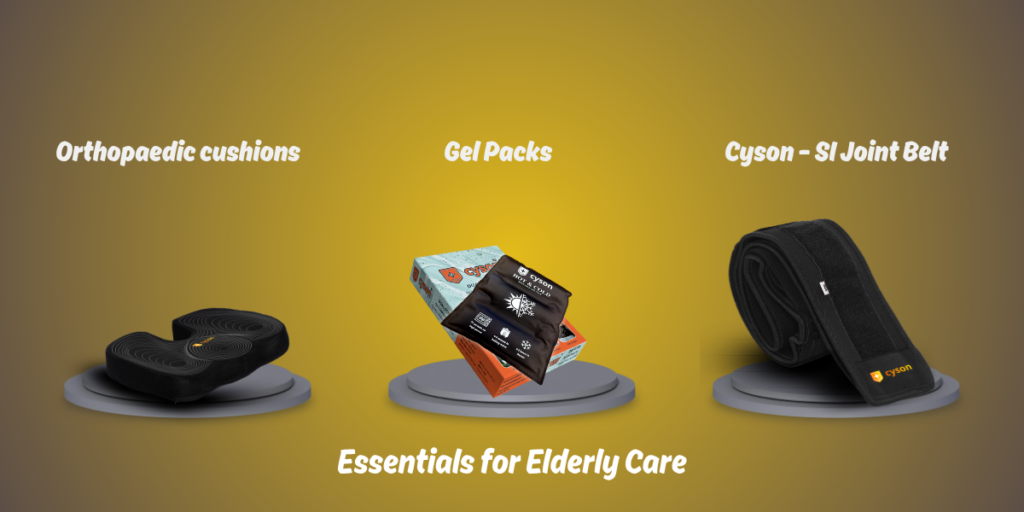 cushions, gel packs, joint belt