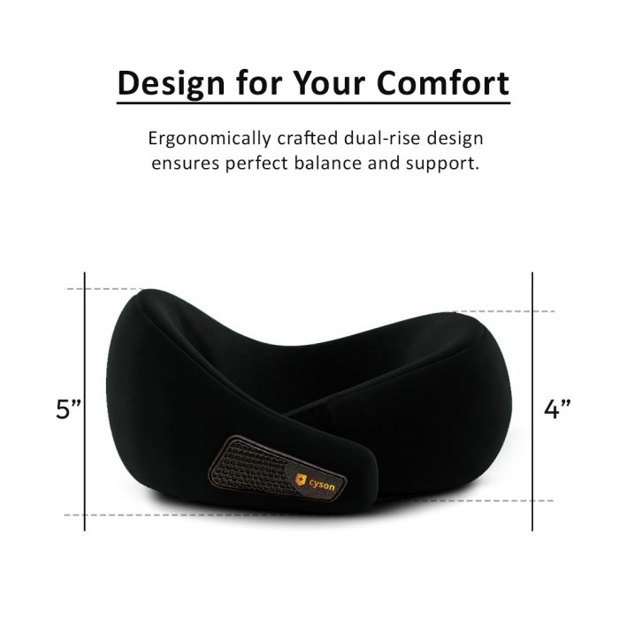 cyson neck travel pillow black size